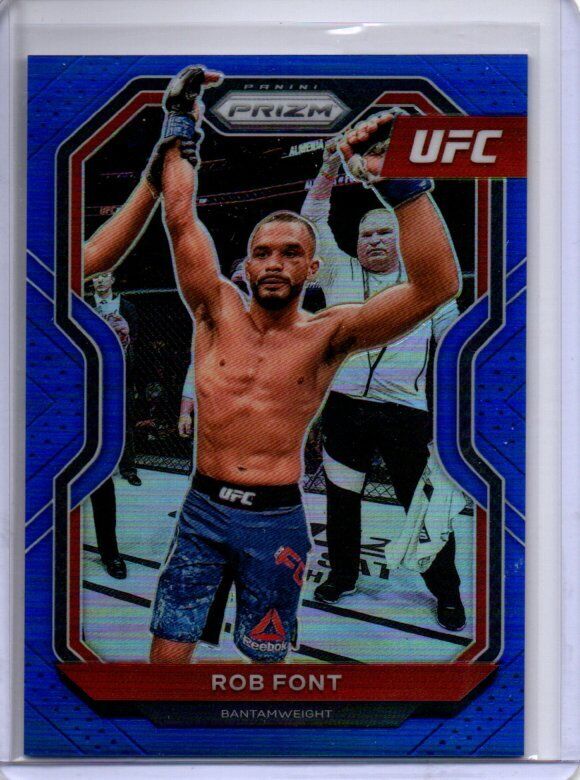 ROB FONT 2021 PANINI PRIZM UFC BLUE PRIZM #D 183/199