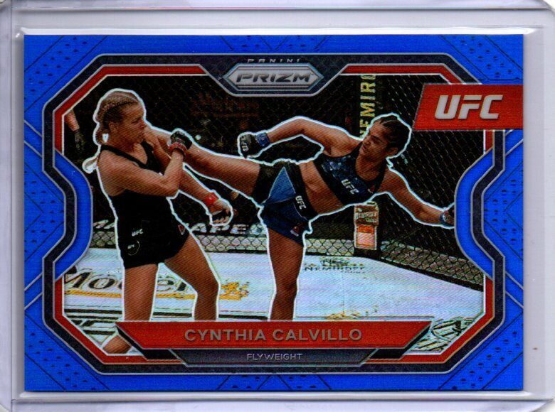 CYNTHIA CALVILLO 2021 PANINI PRIZM UFC BLUE PRIZM #D 28/199