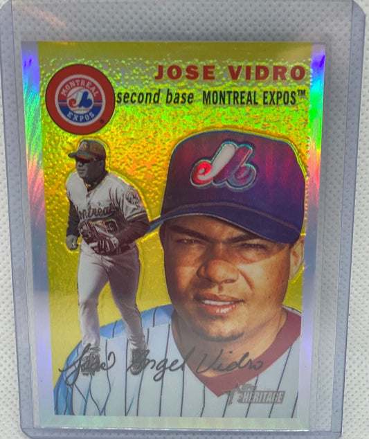 JOSE VIDRO 2013 TOPPS HERITAGE CHROME GOLD REFRACTOR #D 332/554