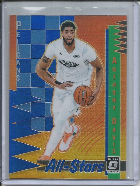 ANTHONY DAVIS 2018-19 DONRUSS OPTIC ALL-STARS BLUE PRIZM HOLO #D 33/49