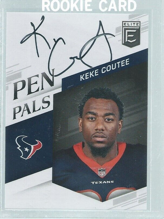 KEKE COUTEE 2018 PANINI DONRUSS ELITE PEN PALS ON CARD AUTO RC