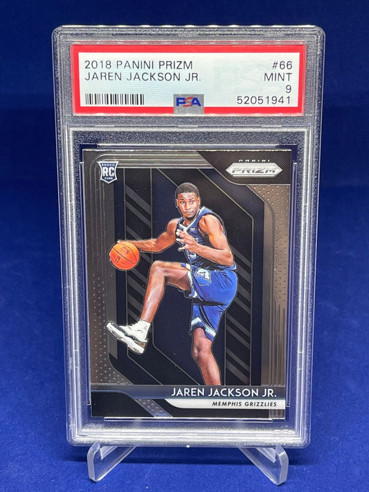 JAREN JACKSON JR 2018-19 PANINI PRIZM ROOKIE RC #66 PSA 9 MINT