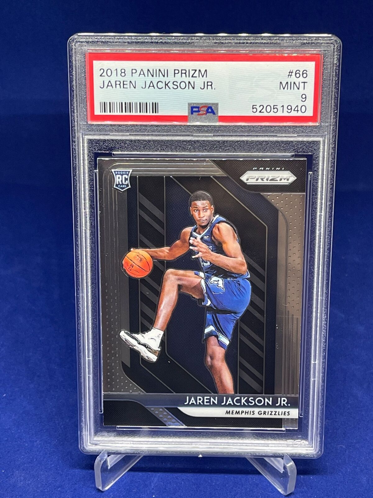 JAREN JACKSON JR 2018-19 PANINI PRIZM ROOKIE RC #66 PSA 9 MINT