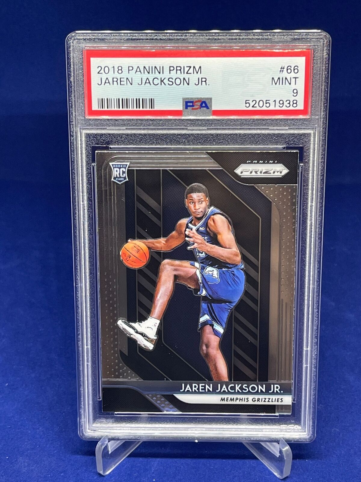 JAREN JACKSON JR 2018-19 PANINI PRIZM ROOKIE RC #66 PSA 9 MINT