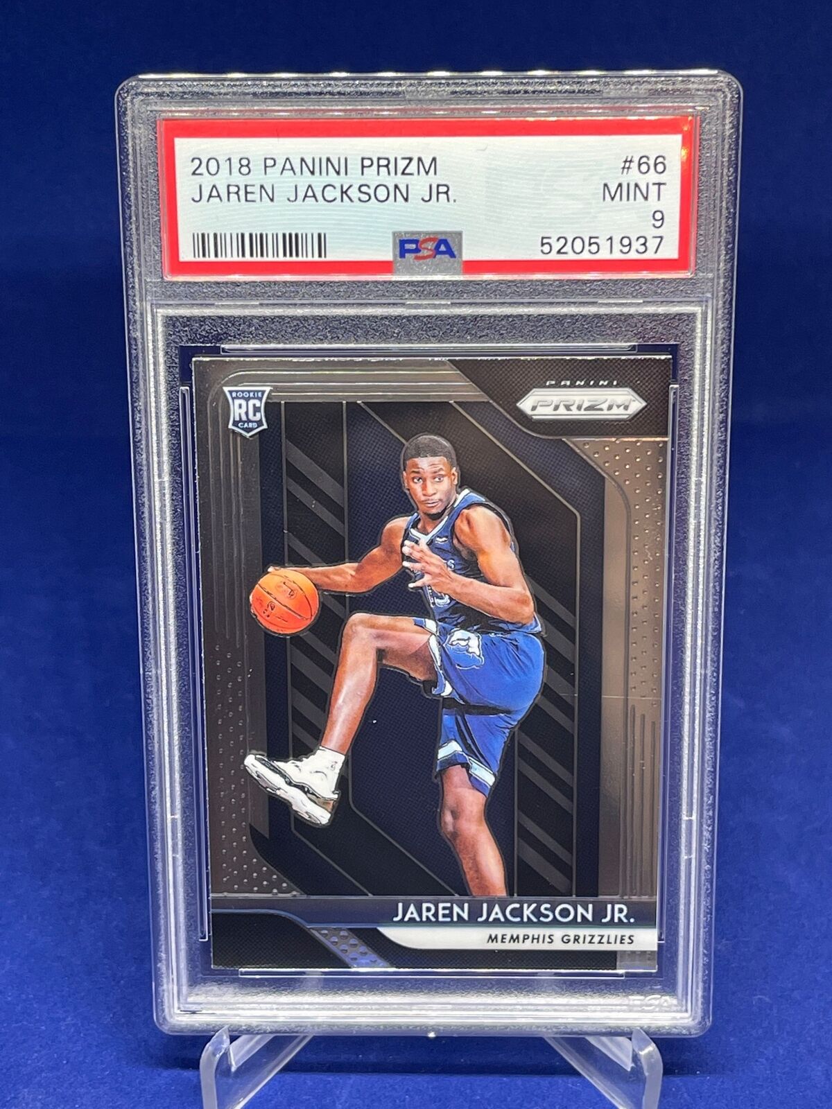 JAREN JACKSON JR 2018-19 PANINI PRIZM ROOKIE RC #66 PSA 9 MINT