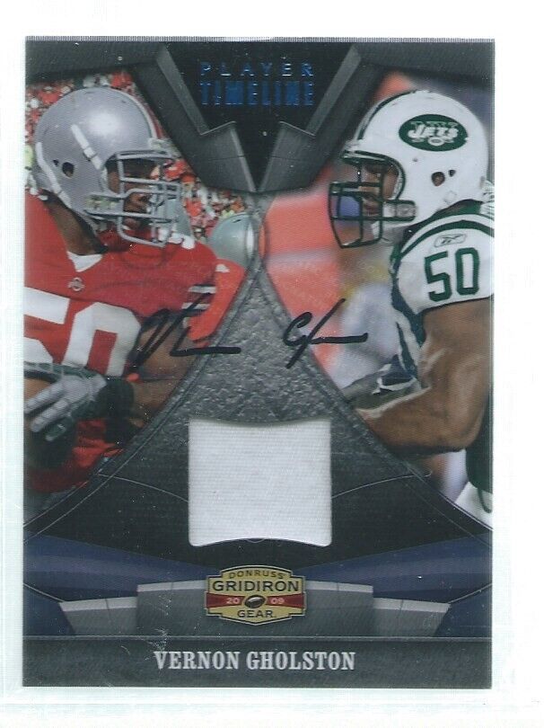 VERNON GHOLSTON 2009 PANINI DONRUSS GRIDIRON GEAR OHIO STATE PATCH AUTO #D 15/30