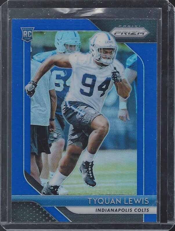 TYQUAN LEWIS 2018 PANINI PRIZM BLUE SSP RETAIL ONLY ROOKIE PRIZMS RC #261