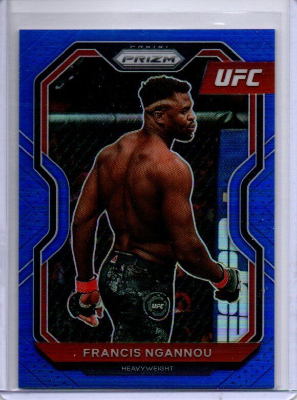 FRANCIS NGANNOU 2021 PANINI PRIZM UFC BLUE PRIZM #D 96/199