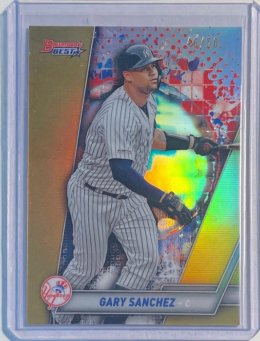 GARY SANCHEZ 2019 BOWMAN'S BEST GOLD REFRACTOR #D 46/50