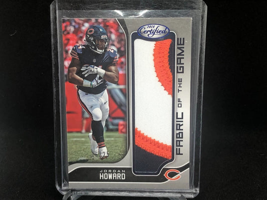 JORDAN HOWARD 2018 CERTIFIED FABRIC OF THE GAME 3 CLR PATCH #D 16/25