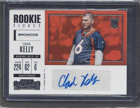 CHAD KELLY 2017 CONTENDERS ROOKIE TICKET HORIZONTAL VARIATION AUTO RC #256