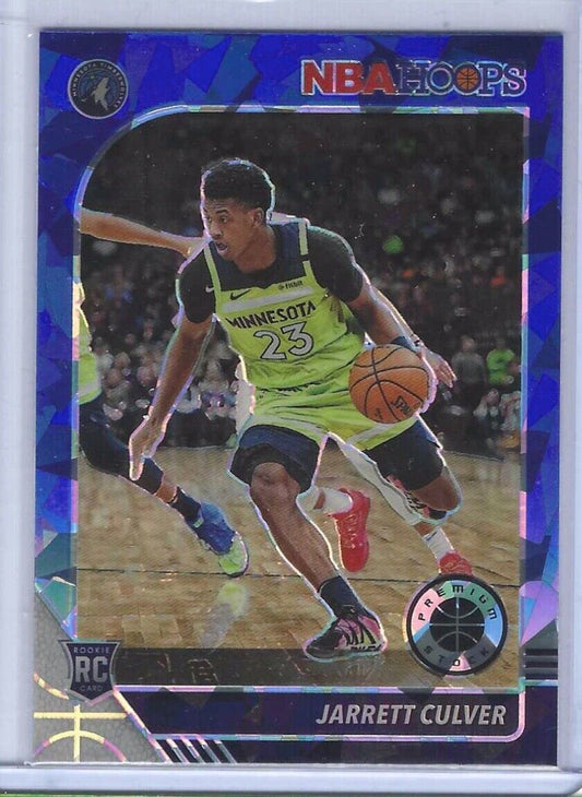 JARRETT CULVER 2019-20 NBA HOOPS PREMIUM STOCK BLUE CRACKED ICE PRIZM RC #203