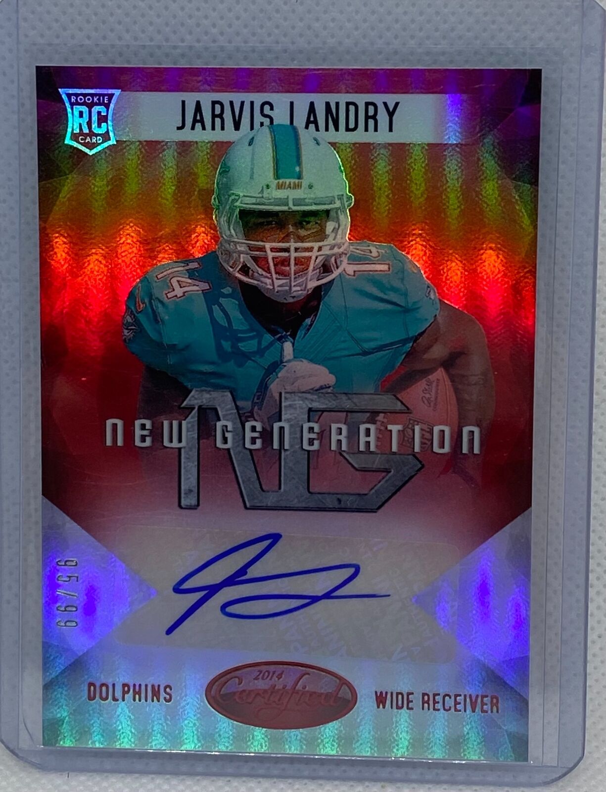 JARVIS LANDRY 2014 PANINI CERTIFIED NEW GENERATION RED AUTO RC #D 95/99