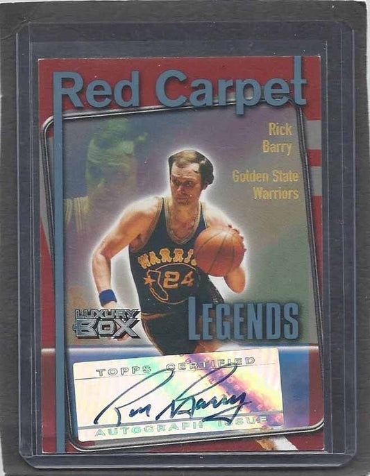 RICK BARRY 2004-05 TOPPS LUXURY BOX RED CARPET WARRIORS LEGENDS AUTO #D 4/10