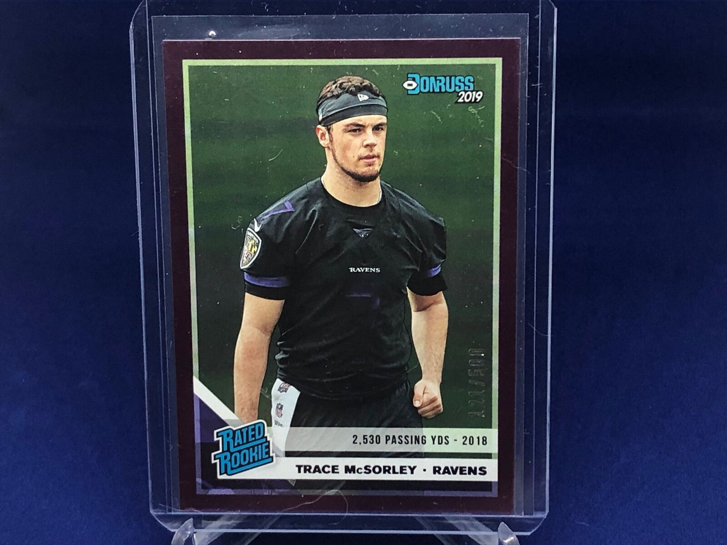 TRACE MCSORLEY 2019 PANINI DONRUSS RATED ROOKIE PURPLE FOIL RC #D 121/500