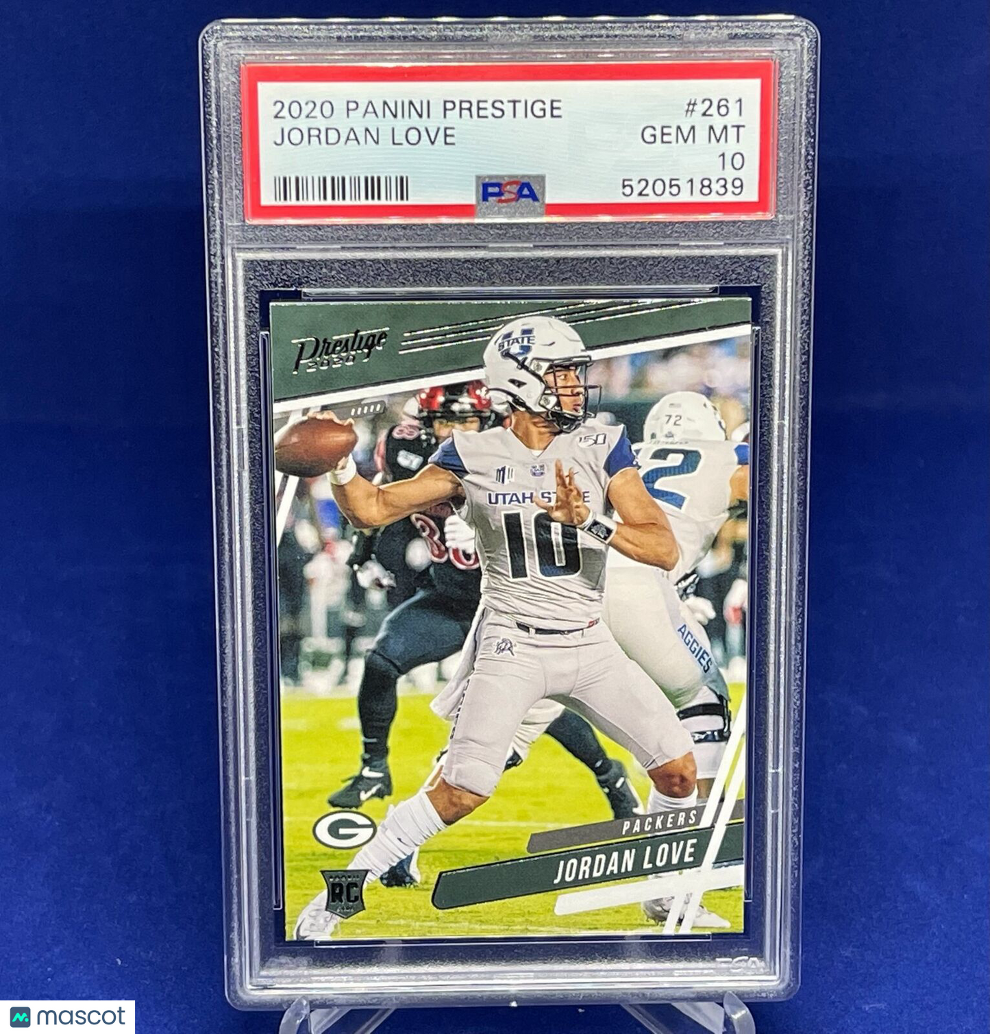 JORDAN LOVE 2020 PANINI PRESTIGE ROOKIE RC #261 PSA 10