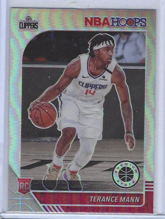 TERANCE MANN 2019-20 NBA HOOPS PREMIUM STOCK SILVER PRIZM ROOKIE RC #245