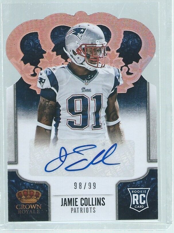 JAMIE COLLINS 2013 PANINI CROWN ROYALE DIE CUT AUTO RC #D 98/99