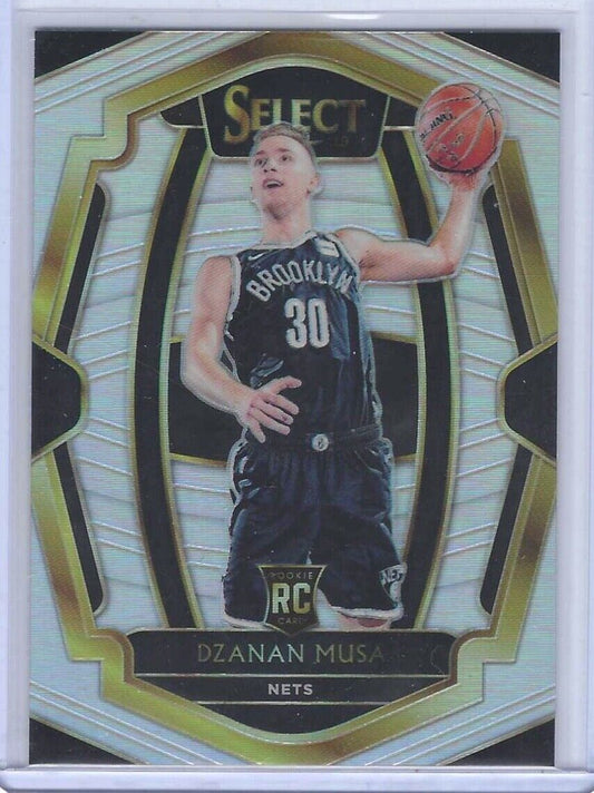 DZANAN MUSA 2018-19 PANINI SELECT SILVER PRIZM PREMIER LEVEL ROOKIE RC #186