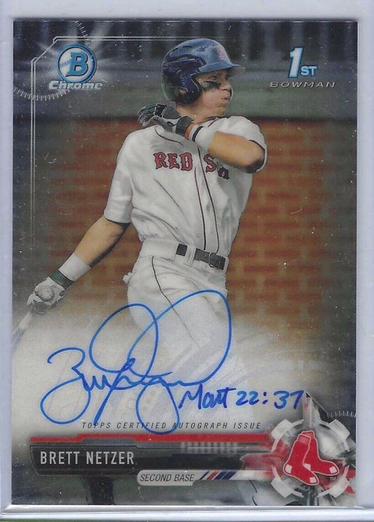 BRETT NETZER 2017 BOWMAN CHROME 1ST PROSPECT AUTO #CDA-BN