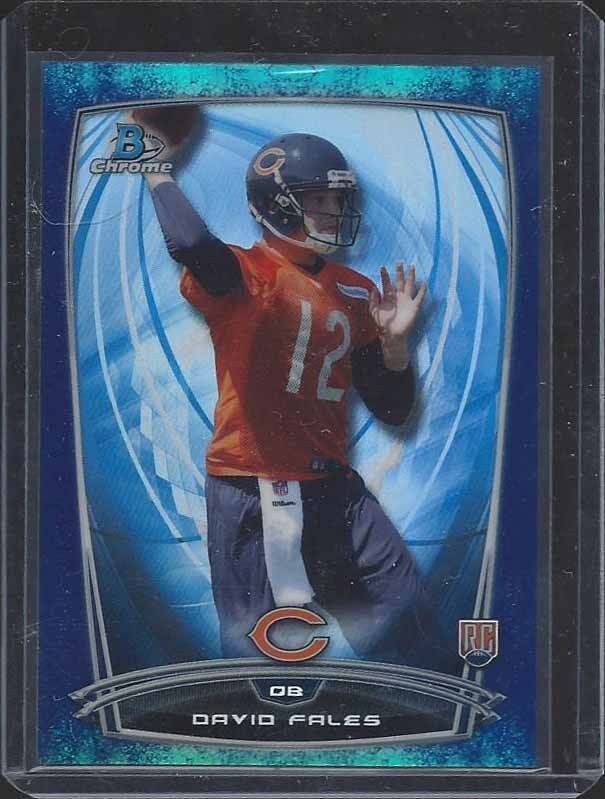 1/1 DAVID FALES 2014 BOWMAN CHROME BUBBLES REFRACTOR RC #D 12/99 JERSEY #12 !