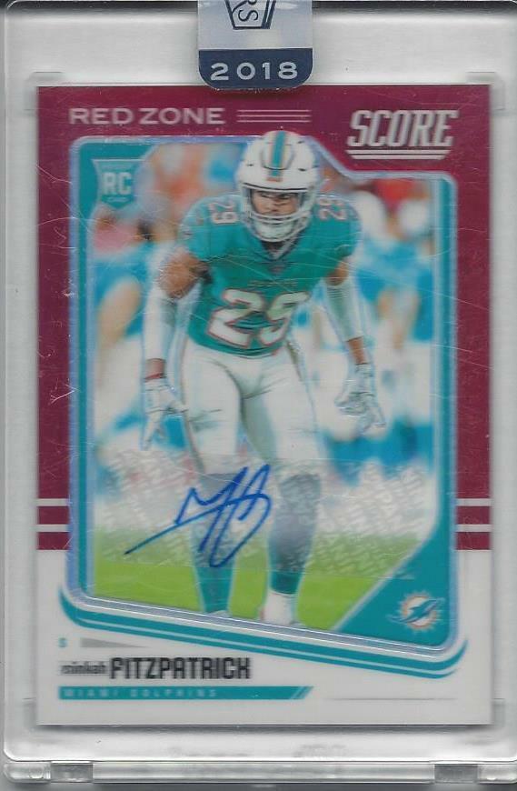 MINKAH FITZPATRICK 2018 PANINI HONORS SCORE RED ZONE HOLO AUTO RC #D 14/20