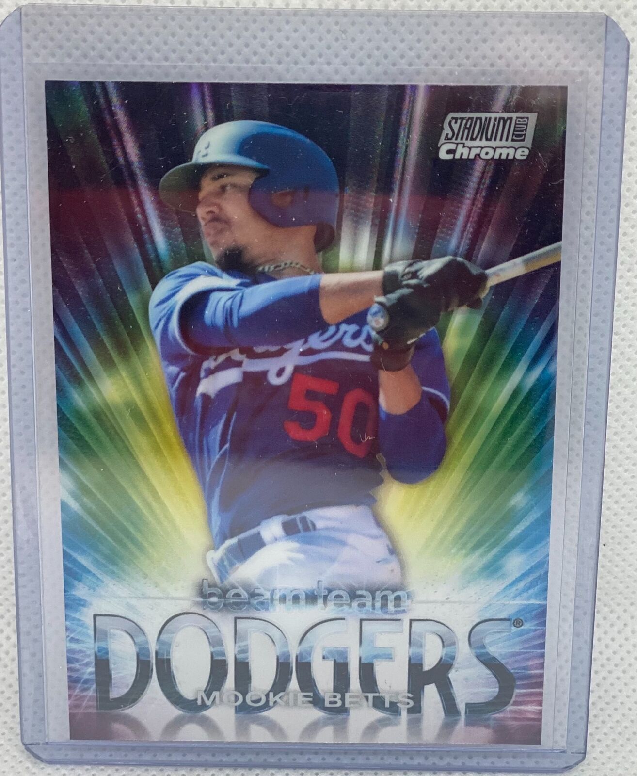 MOOKIE BETTS TOPPS 2020 STADIUM CLUB CHROME BEAM TEAM REFRACTOR #BT-24