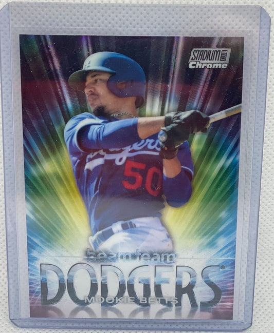 MOOKIE BETTS TOPPS 2020 STADIUM CLUB CHROME BEAM TEAM REFRACTOR #BT-24