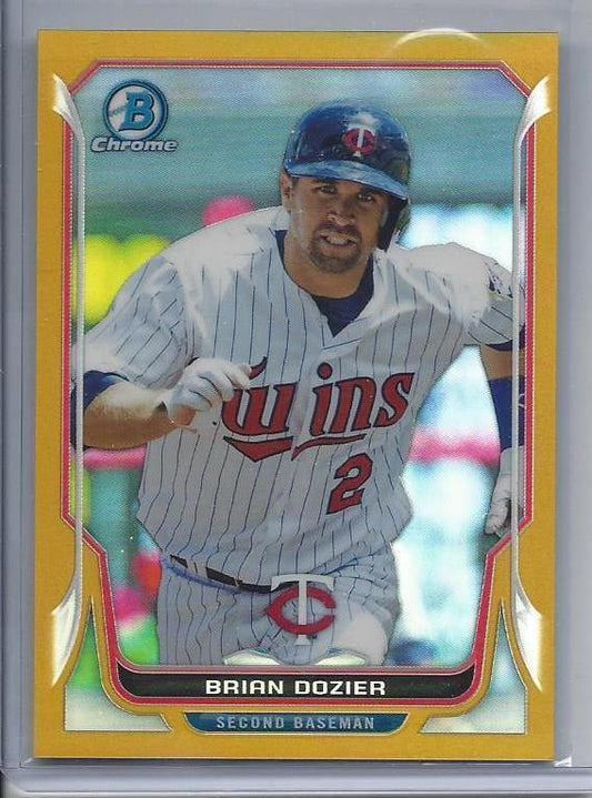 BRIAN DOZIER 2014 BOWMAN CHROME GOLD REFRACTOR #D /50
