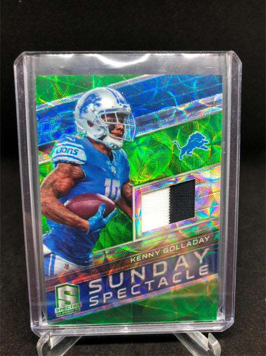 KENNY GOLLADAY 2018 SPECTRA GREEN SUNDAY SPECTACLES 2 CLR PATCH #’D 8/25