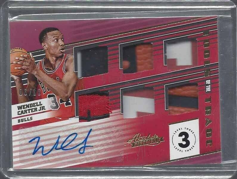 WENDELL CARTER 2018-19 ABSOLUTE TOOLS OF THE TRADE 6 LOGO PATCH AUTO RC #D 6/10