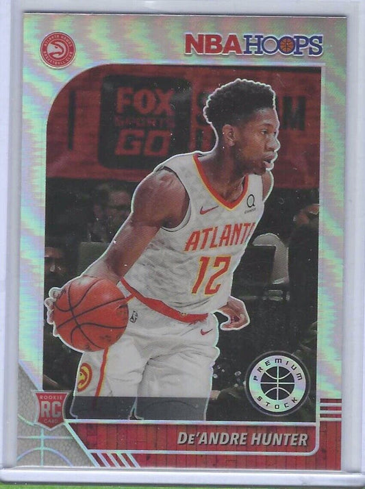DE'ANDRE HUNTER 2019-20 NBA HOOPS PREMIUM STOCK SILVER PRIZM ROOKIE RC #202