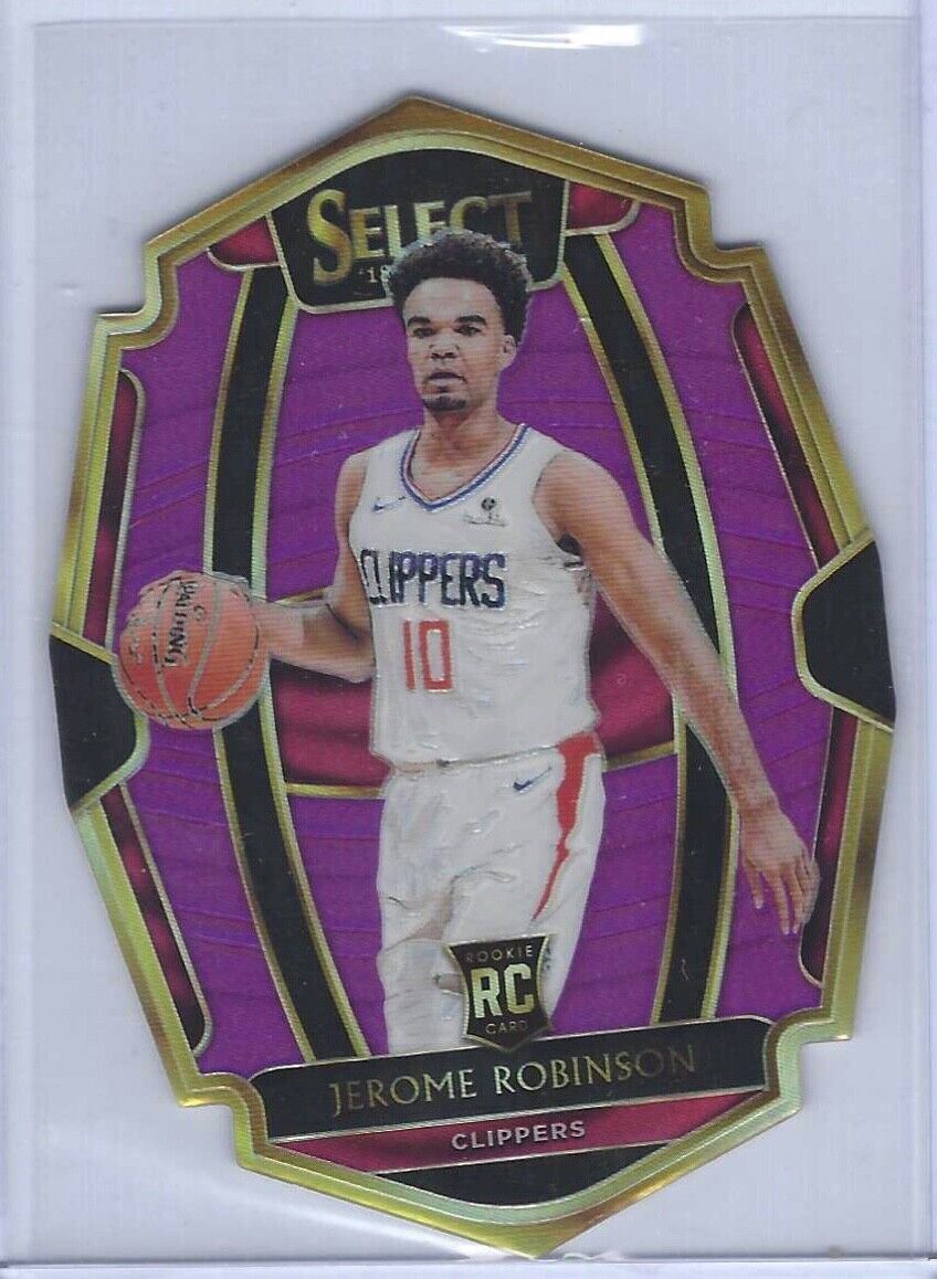 JEROME ROBINSON 2018-19 PANINI SELECT PREMIER LEVEL PURPLE PRIZM DIE CUT RC /99