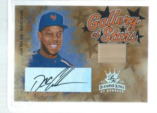 DWIGHT GOODEN 2005 DIAMOND KINGS GALLERY OF STARS AUTO BAT #D 1/100
