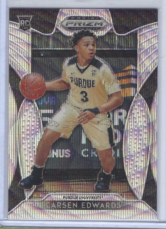 CARSEN EDWARDS 2019-20 PANINI PRIZM DRAFT PICKS BLUE WAVE ROOKIE RC #d 129/299