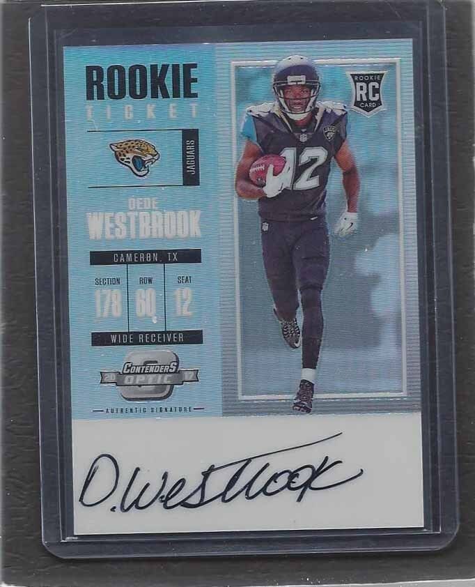 DEDE WESTBROOK 2017 PANINI CONTENDERS OPTIC ON CARD ROOKIE AUTO RC #129