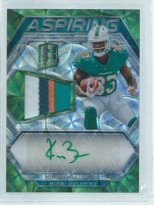 KALEN BALLAGE 2018 SPECTRA ASPIRING 4 COLOR PATCH AUTO GREEN PRIZM RC #D 24/50