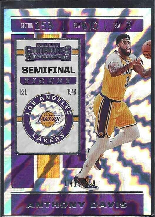 ANTHONY DAVIS 2019-20 CONTENDERS SEMIFINALS TICKET FOIL #D 41/149