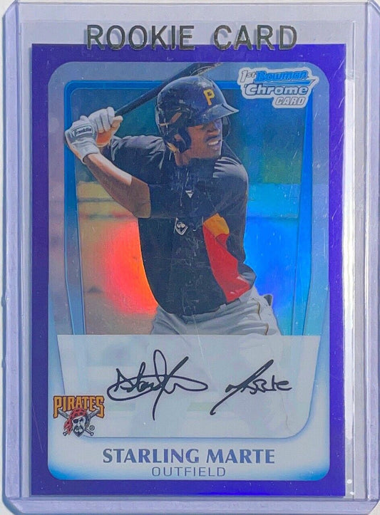 STARLING MARTE 2011 BOWMAN CHROME 1ST PROSPECT PURPLE REFRACTOR #D 353/799