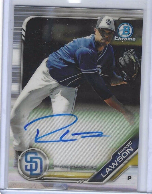 REGGIE LAWSON 2019 BOWMAN CHROME PROSPECT ON CARD AUTO #CPA-RL