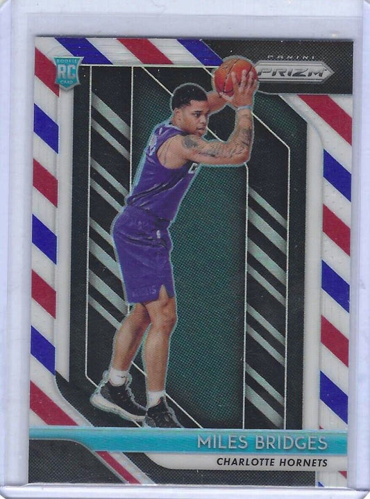 MILES BRIDGES 2018-19 PANINI PRIZM RED WHITE AND BLUE ROOKIE RC #278