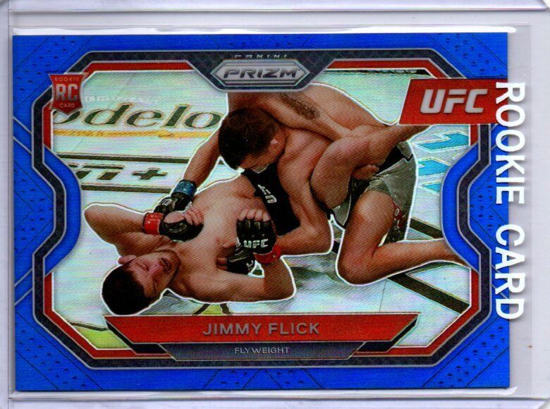JIMMY FLICK 2021 PANINI PRIZM UFC BLUE PRIZM RC #D 42/199