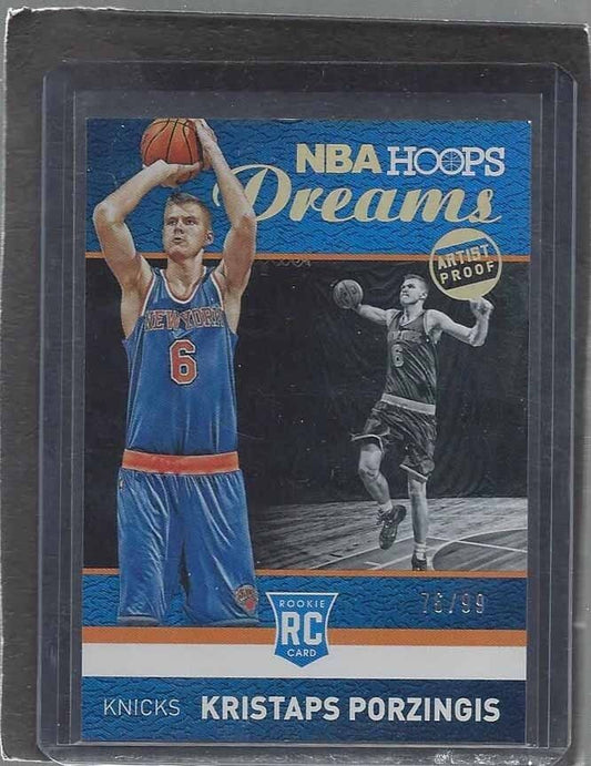 KRISTAPS PORZINGIS 2015-16 NBA HOOPS DREAMS ARTIST PROOF ROOKIE RC #D 76/99