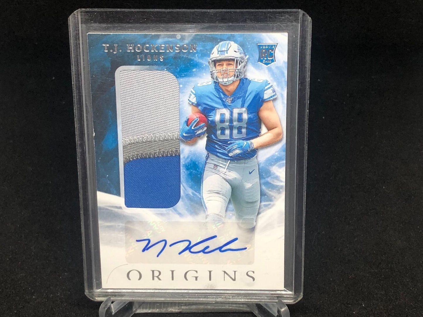 TJ HOCKENSON 2019 PANINI ORIGINS 3 CLR PATCH AUTO RC # 121