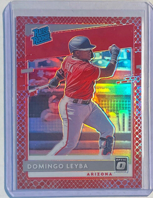 DOMINGO LEYBA 2020 DONRUSS OPTIC RATED ROOKIE RED SNAKESKIN PRIZM RC #D 54/88