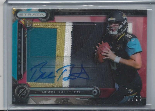 BLAKE BORTLES 2014 STRATA CLEAR CUT RED JUMBO 4 CLR JUMBO PATCH AUTO RC #D 6/25