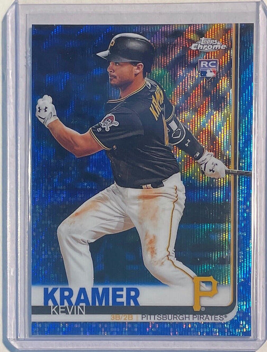 KEVIN KRAMER 2019 TOPPS CHROME BLUE WAVE REFRACTOR ROOKIE RC #D 46/75