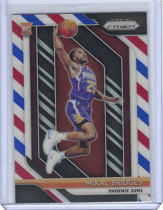 MIKAL BRIDGES 2018-19 PANINI PRIZM RED WHITE AND BLUE ROOKIE RC #289