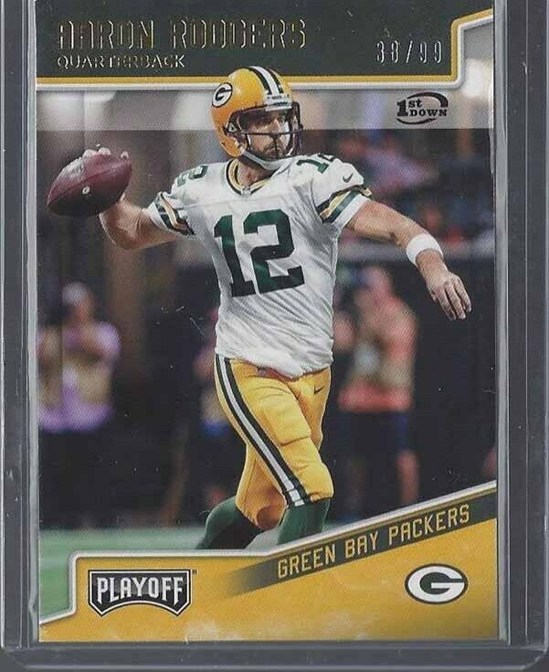 AARON RODGERS 2018 PANINI PLAYOFF FIRST 1ST DOWN #D 38/99