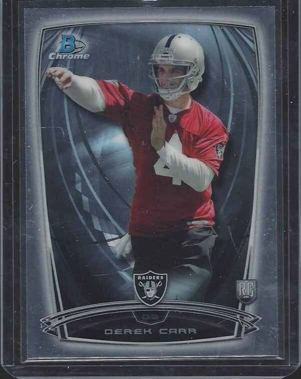 DEREK CARR 2014 BOWMAN CHROME RAIDERS TRUE ROOKIE RC #135